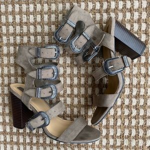 Strappy buckled heels